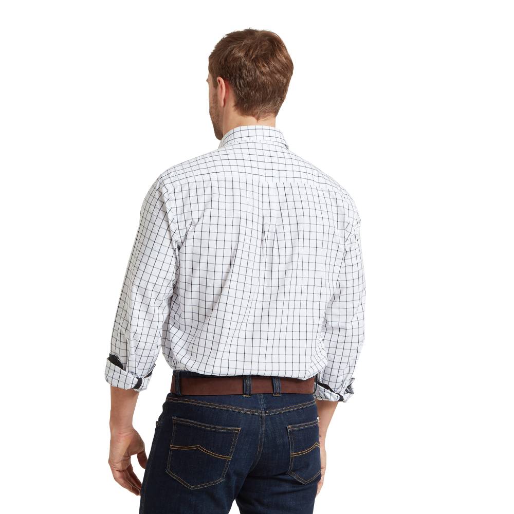 Men's Long Sleeve Shirt in Navy Check