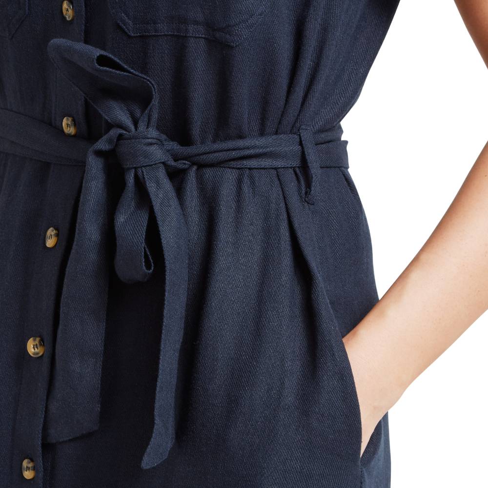 Schoffel Daisy Linen Dress (Navy)