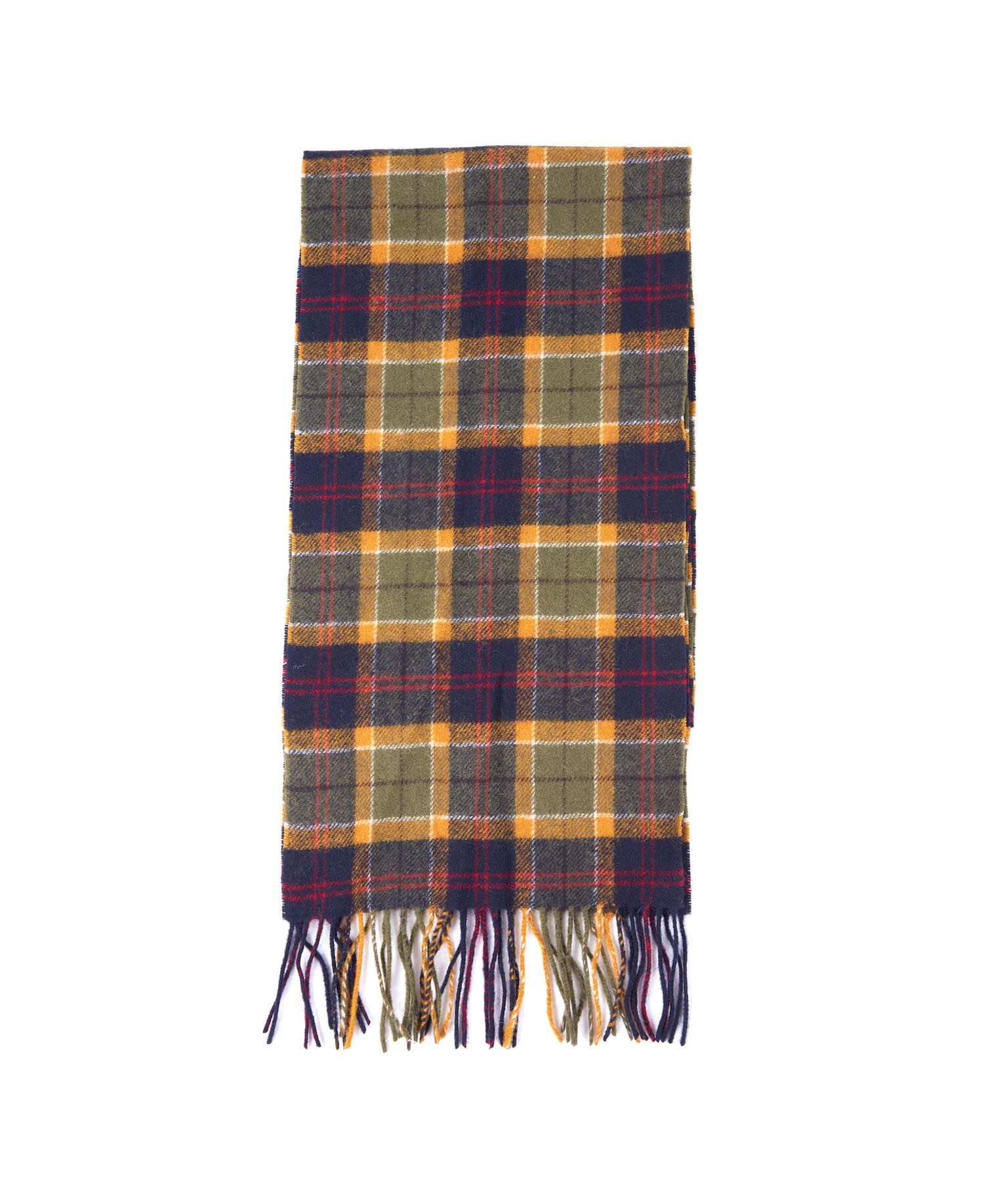 Barbour Tartan Lambswool Scarf (Green/Navy/Red)