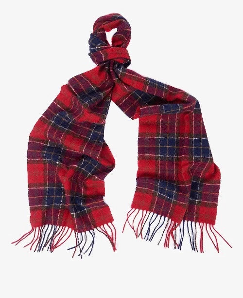 Barbour Tartan Lambswool Scarf (Red Tartan)