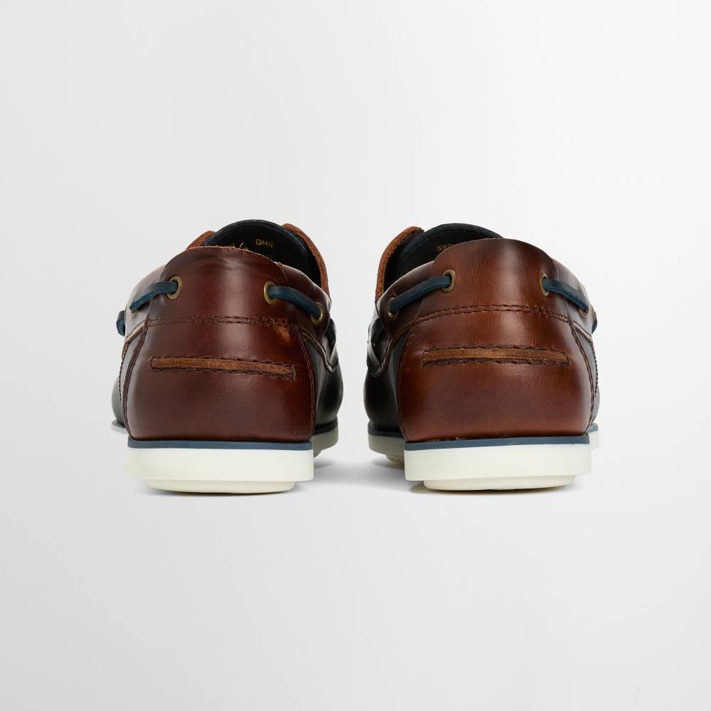 Barbour Wake Men's Boat Shoe (Navy/Brown)