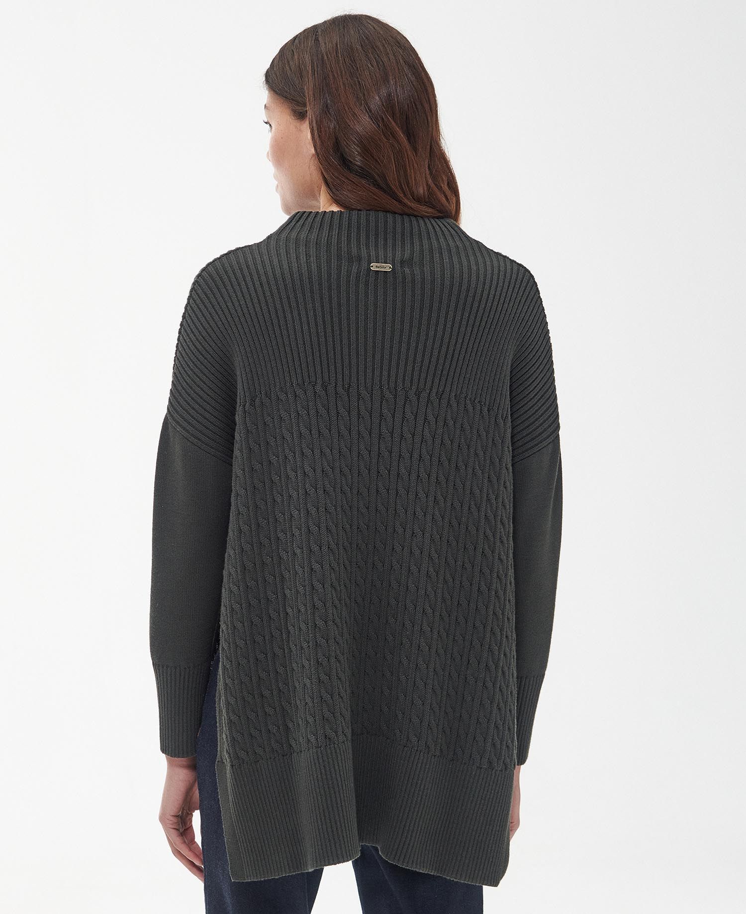 Stitch Guernsey cape (Olive)