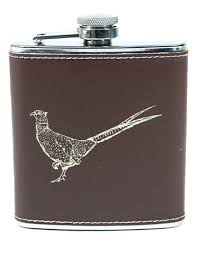 Bisley Brown Leather 6oz Hip Flask