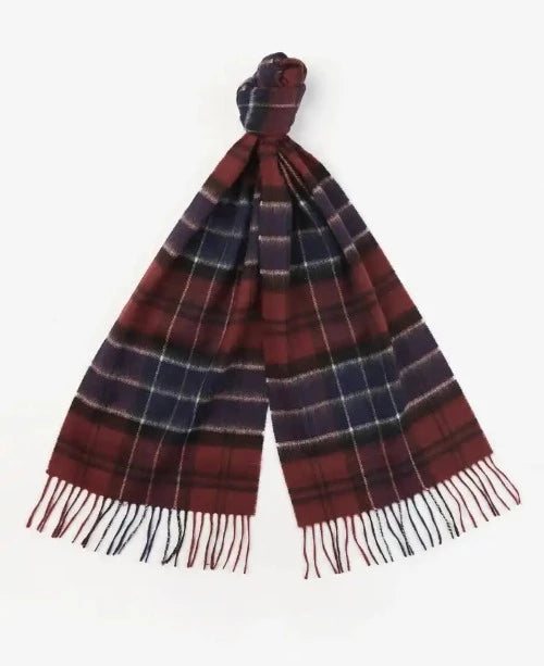 Barbour Wool Cashmere Tartan Scarf (Cordovan)
