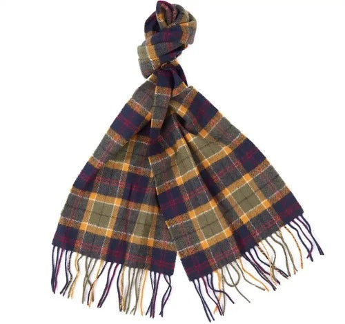 Barbour Tartan Lambswool Scarf (Green/Navy/Red)