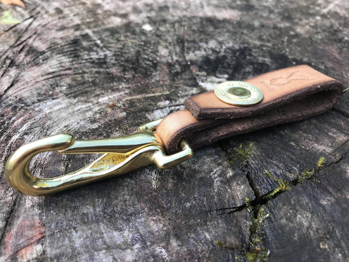 Shotgun Cartridge Lanyard Keyring (Brass)