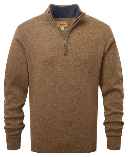 Schoffel Lambswool 1/4 Zip (Coffee)
