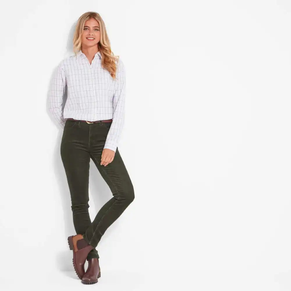 Schoffel Ladies Clover Cord Jeans (Forest)