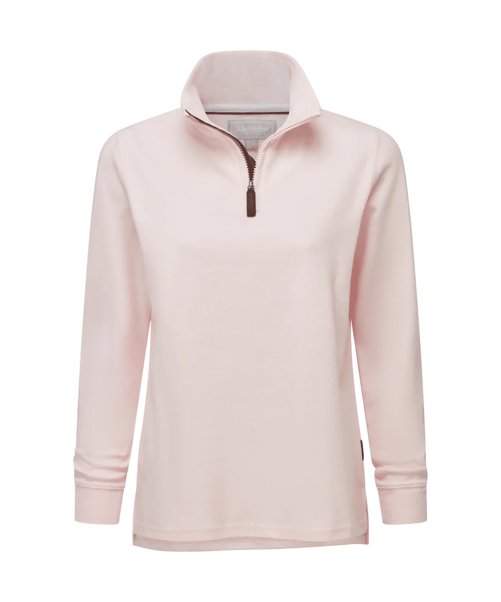 Schoffel Womens Appletree Bay Quarter Zip (Pale Pink)