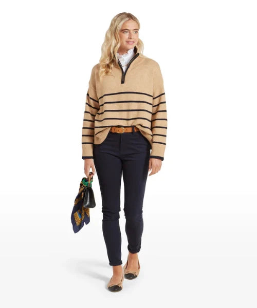 Schoffel Sandsend 1/4 Zip Jumper (Warm Sand)