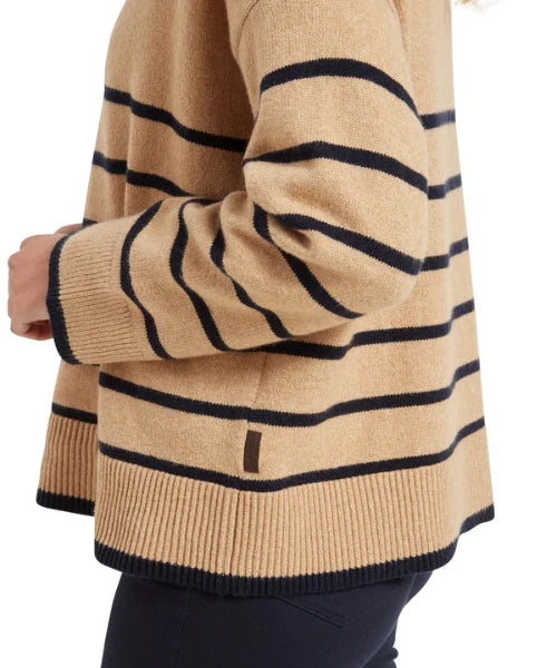 Schoffel Sandsend 1/4 Zip Jumper (Warm Sand)
