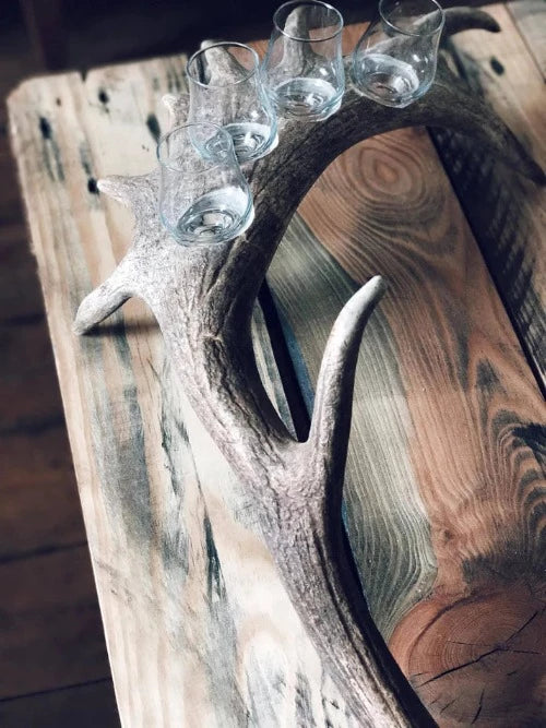 Handmade Fallow Antler Whisky Flight