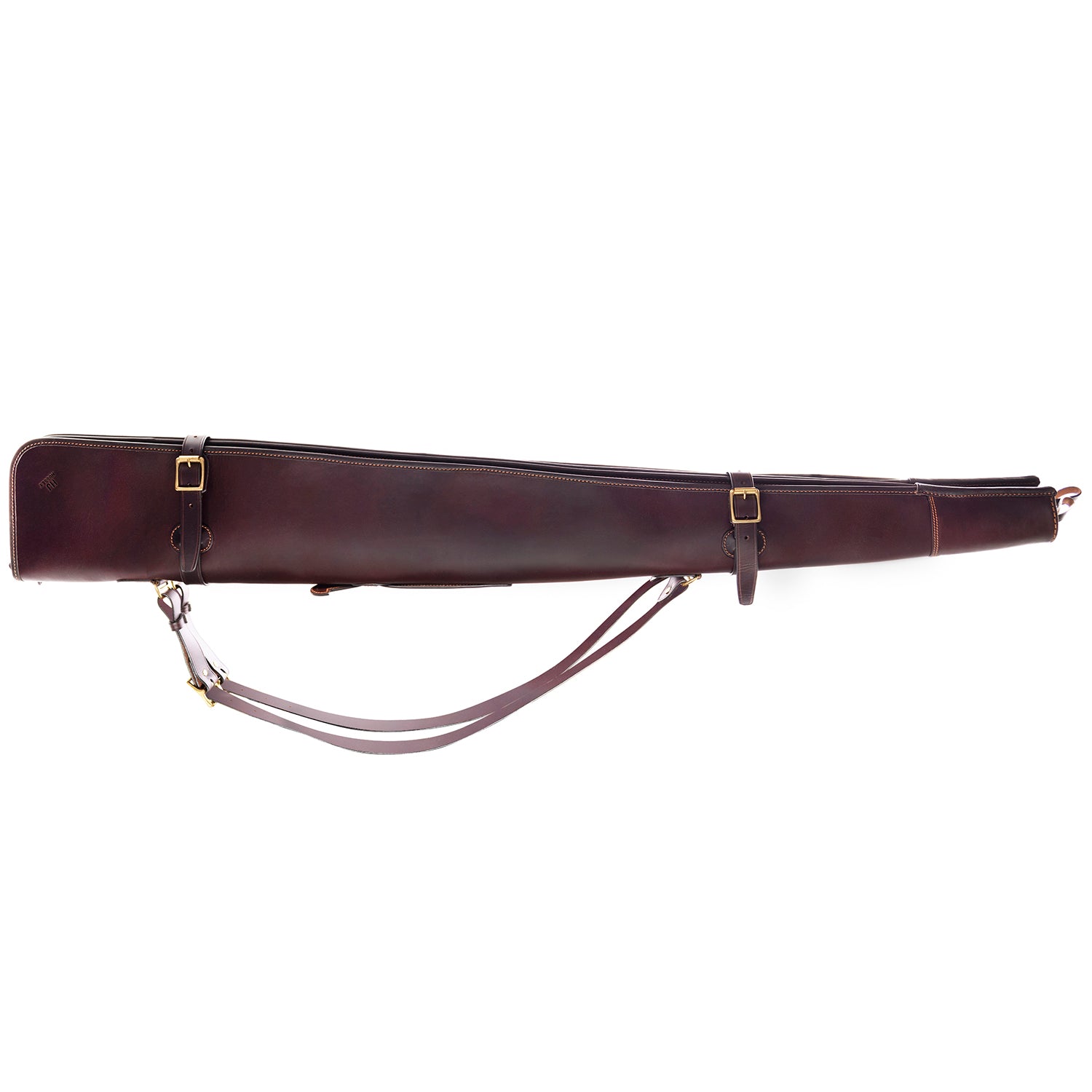 Leather Double Gun Slip 32" / 132cm (Chocolate)