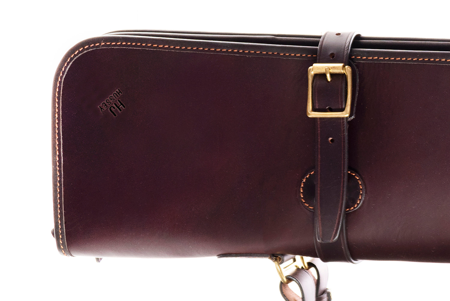 Leather Double Gun Slip 32" / 132cm (Chocolate)