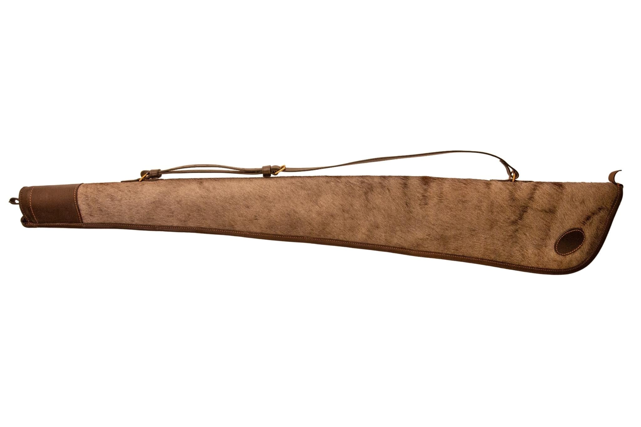 Handmade Wildebeest Hide and Fleece Straight Cut Cover