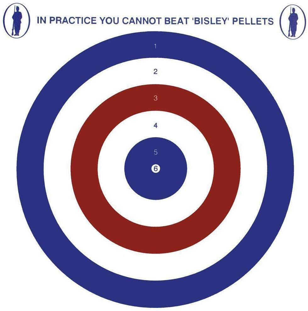 Bisley 17cm Coloured Targets Economy Card Grade 2 Pack of 100