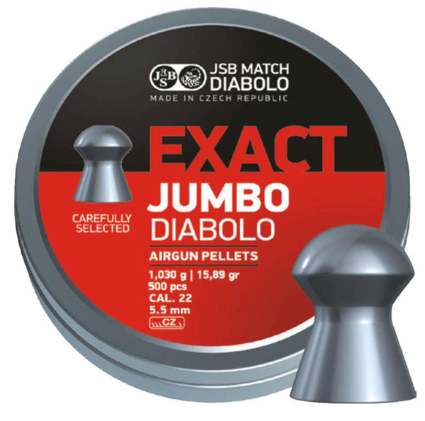 JSB Jumbo Exact .22 Pellets (5,52) Tin of 500