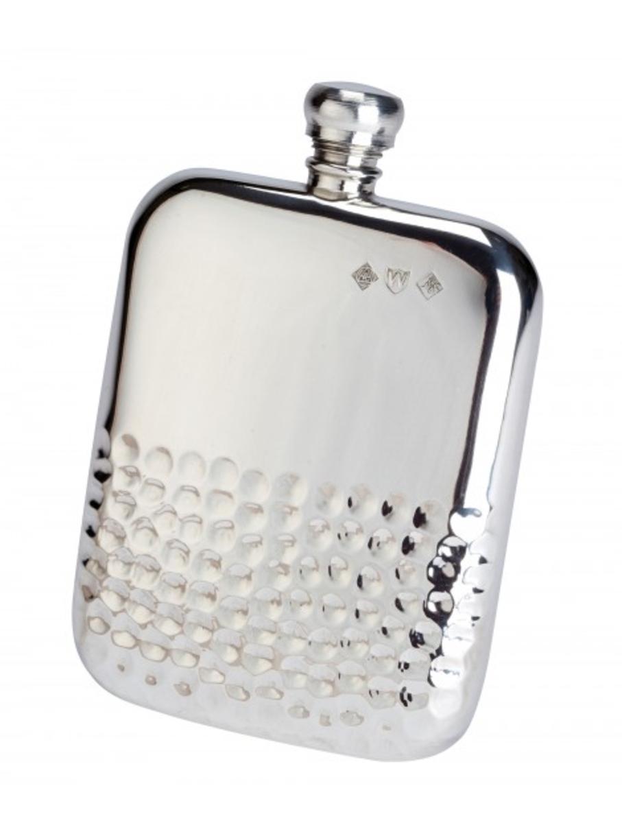 Bisley 6oz Half Hammered Hip Flask