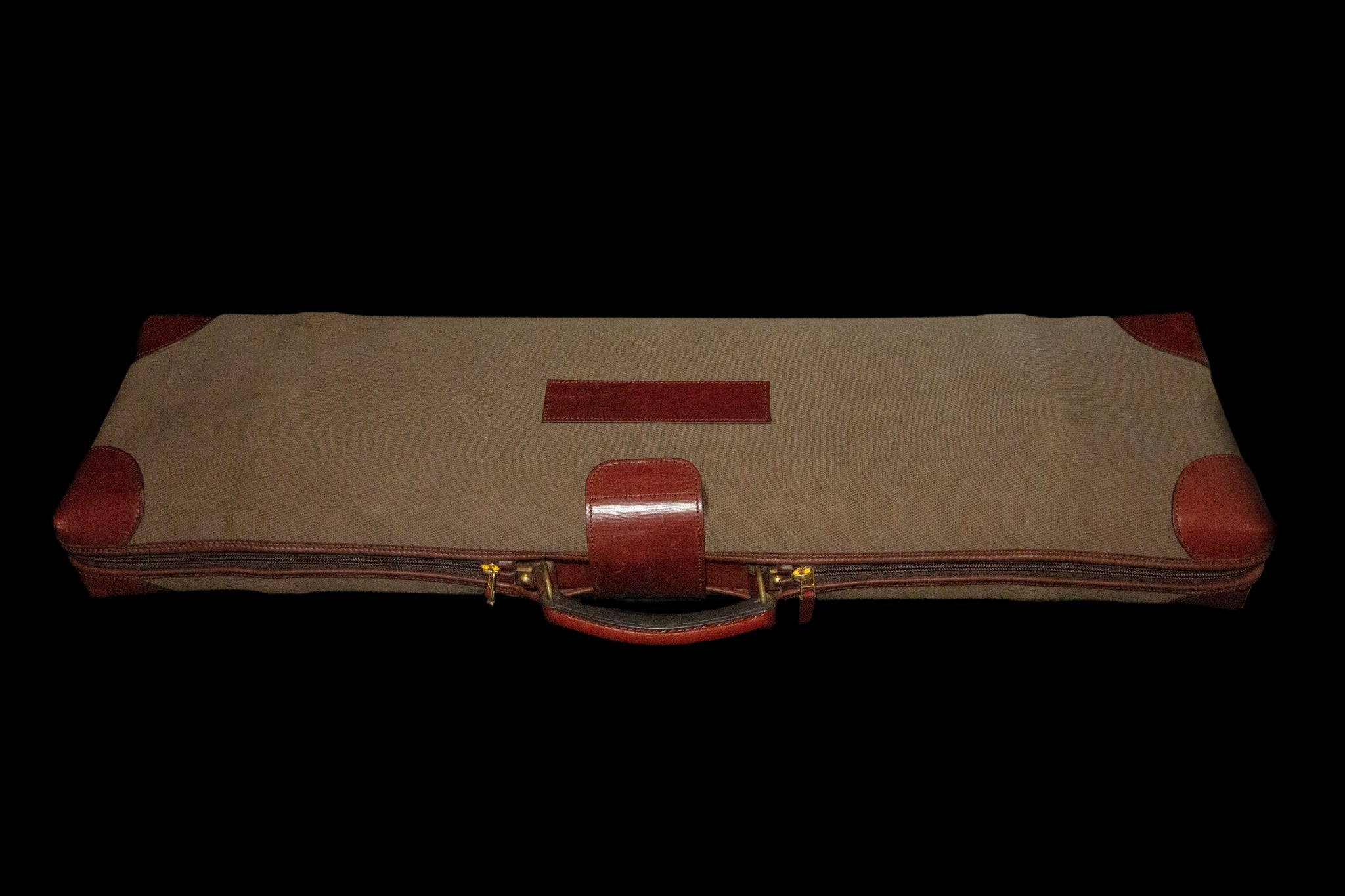 Sportarm Deluxe Leather/Canvas 12G Shotgun Case