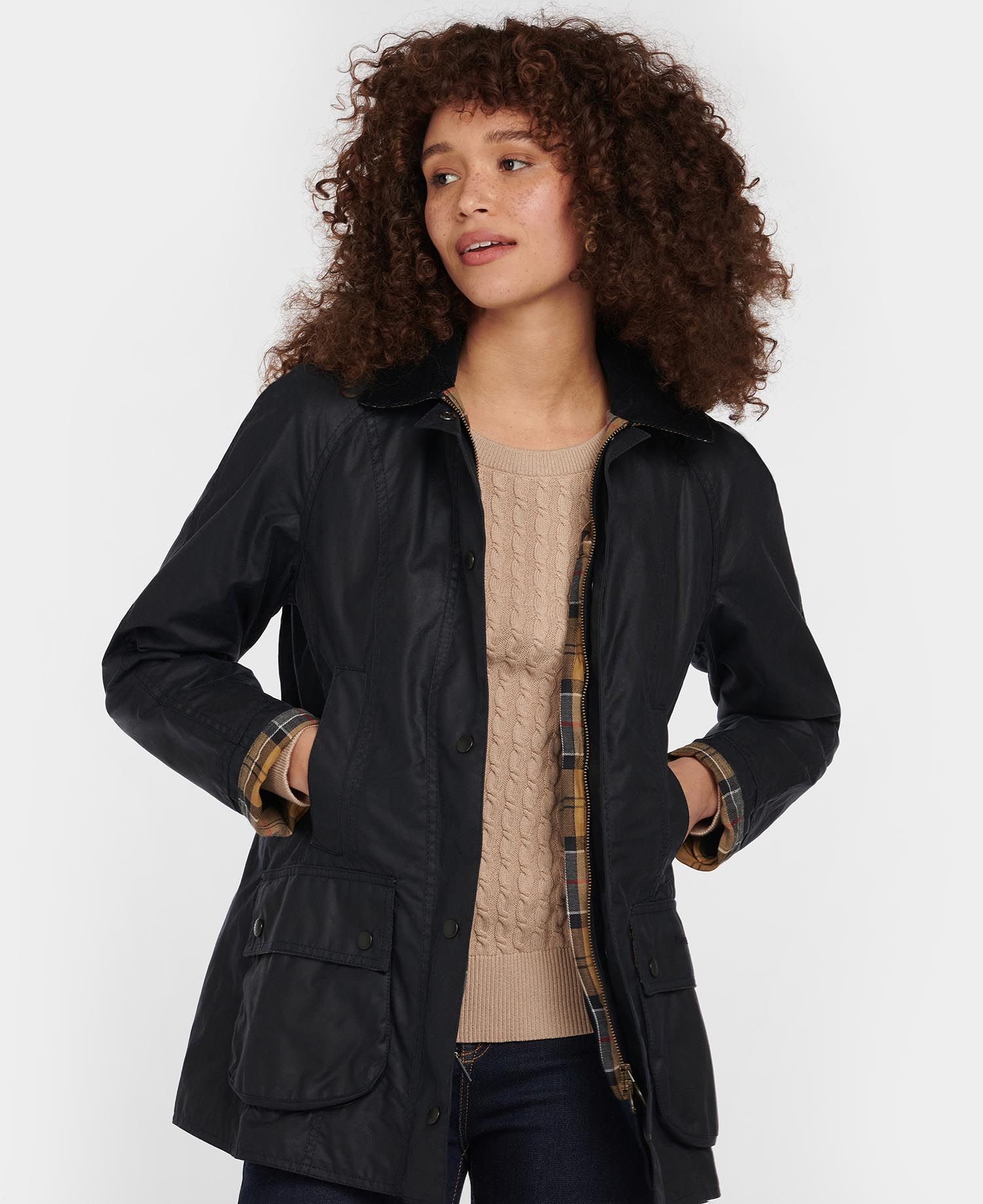 Barbour Beadnell Wax Jacket (Navy)