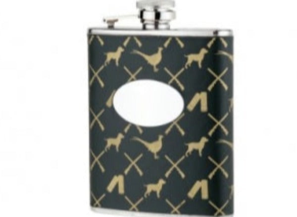 Green Pattern Pheasant Flask