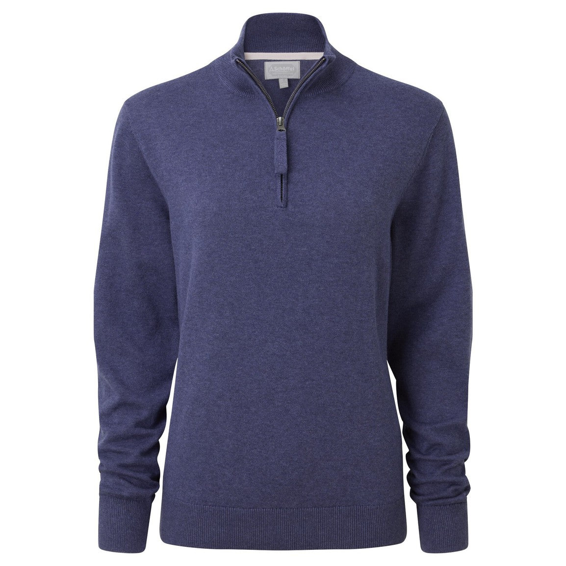 Schoffel Polperro Pima 1/4 Zip Ladies Jumper (French Navy)