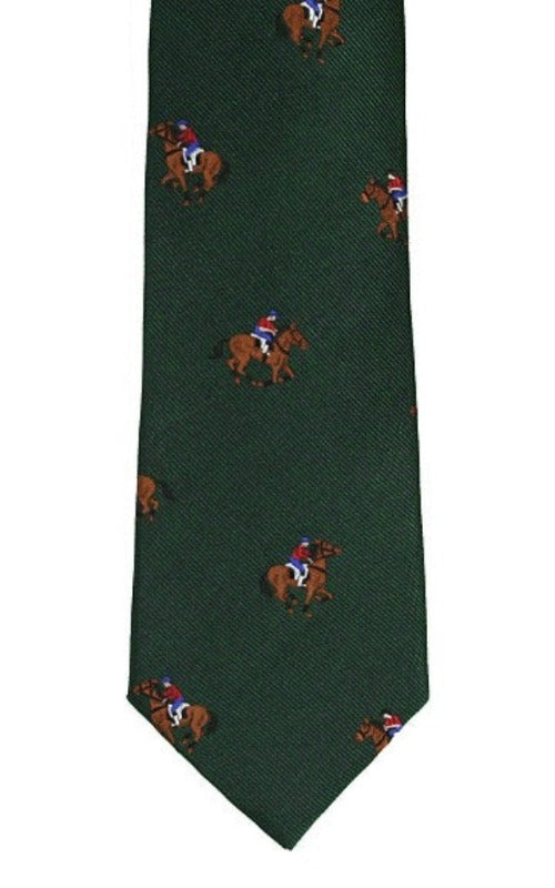 Silk Tie Jockey Green