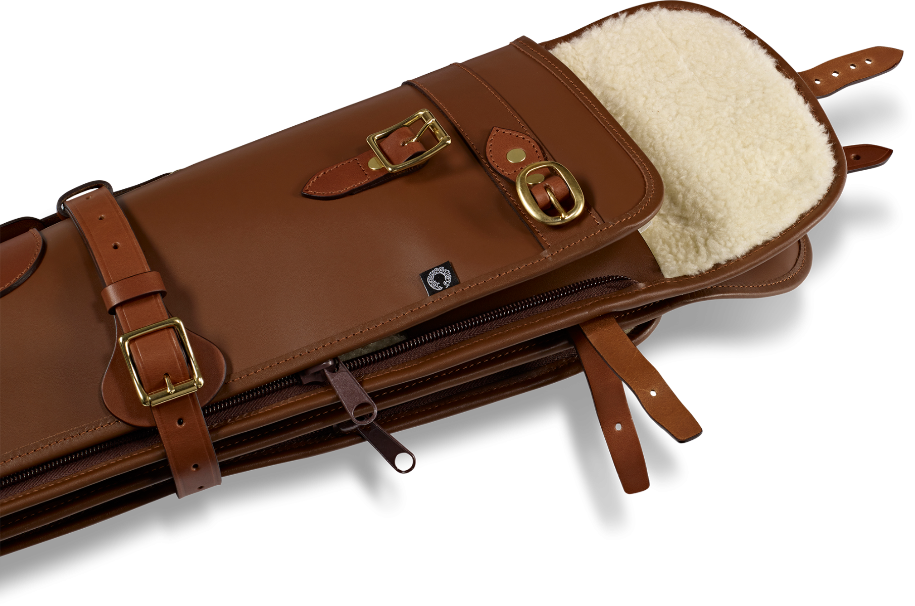 Croots Byland Leather Double Slip Flap/Zip (London Tan)