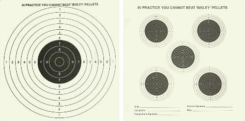 Pack of 25 and one Bull target Grade 1