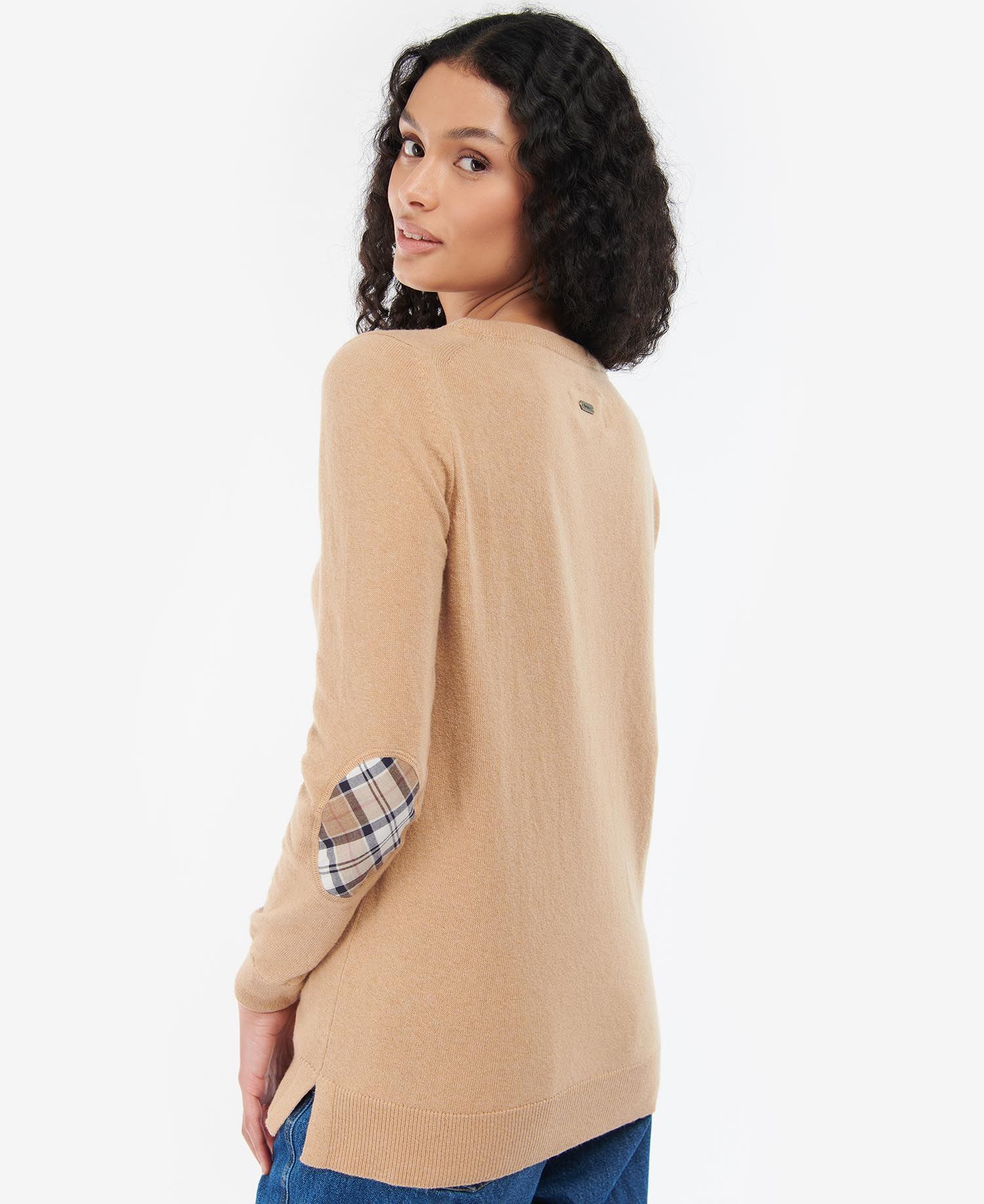 Pendle crew knit (cream/rosewood)
