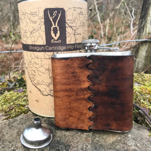 Shotgun Cartridge Hip Flask Set