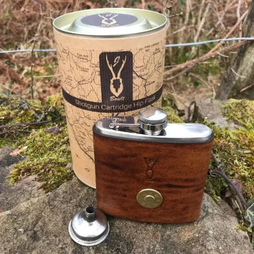 Shotgun Cartridge Hip Flask Set