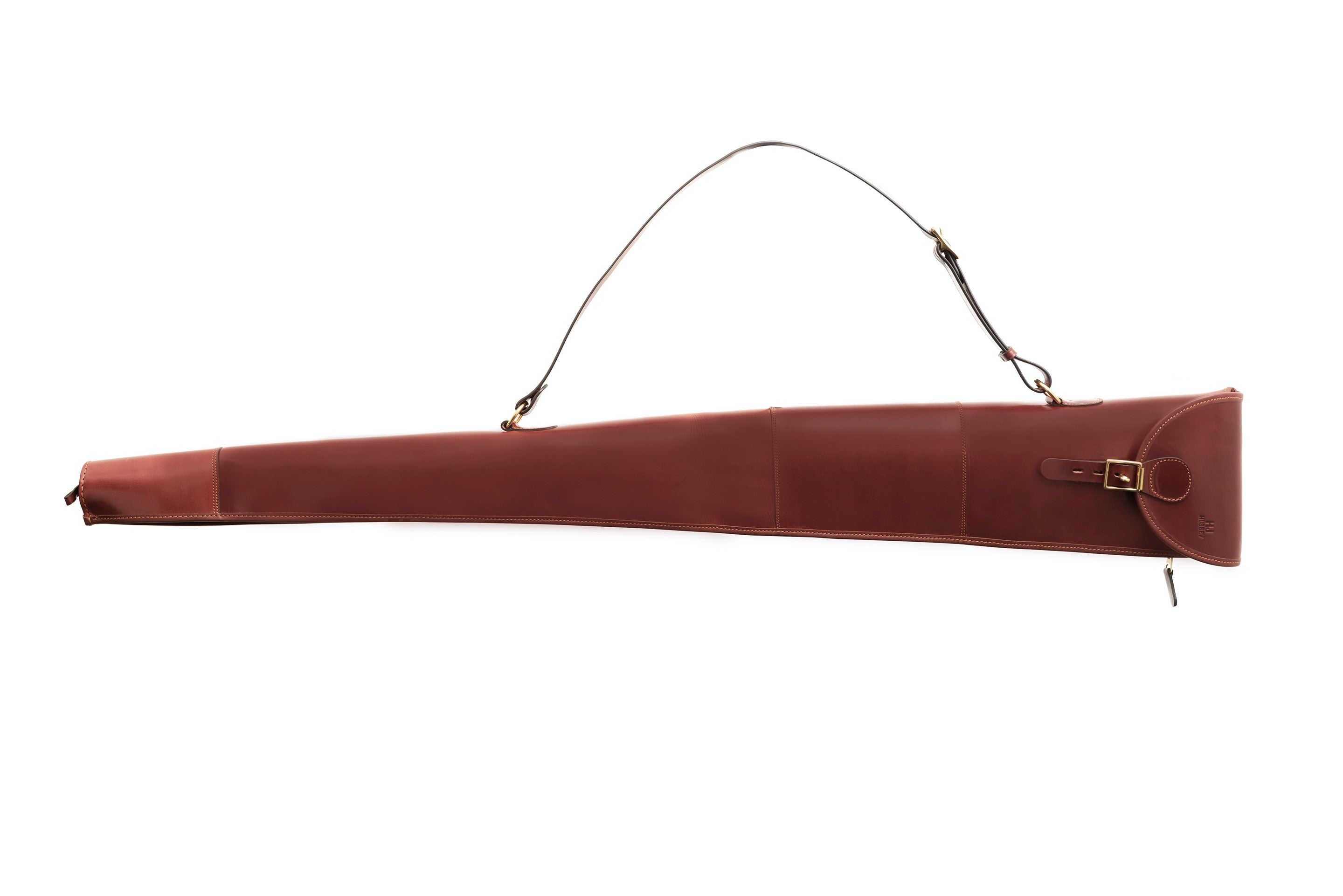 H J Hussey Shotgun Sleeve with Zip (Brown)
