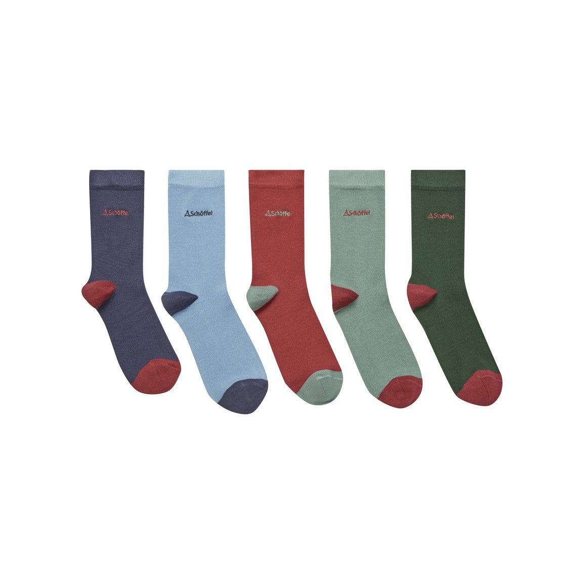 Ladies Bamboo Sock ( Box of 5 ) Logo Pink Mix