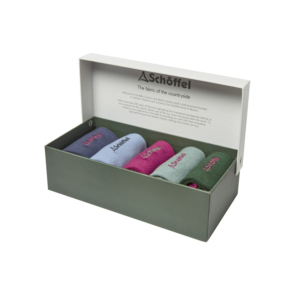 Ladies Bamboo Sock ( Box of 5 ) Logo Pink Mix