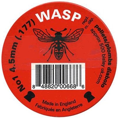 WASP .177 4,5mm tin of 500 pellets