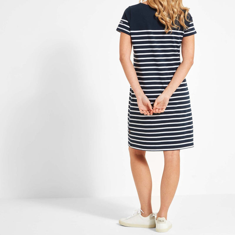 Beauport Dress ( Navy Stripe )