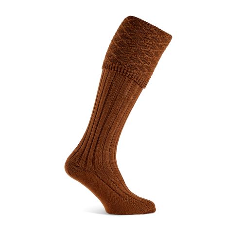 Savile Merino Shooting Sock (Almond)