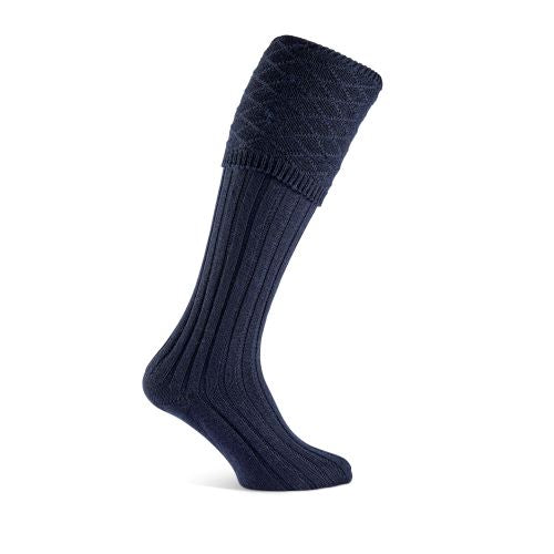 Savile Merino Shooting Sock (Navy)