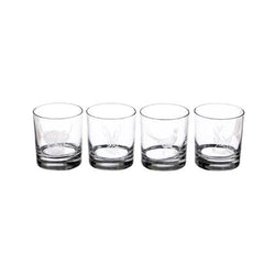 Country Animals Glass Tumblers (Set of 4)