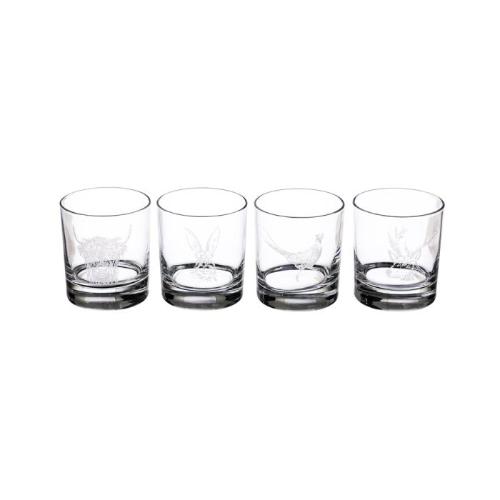 Country Animals Glass Tumblers (Set of 4)