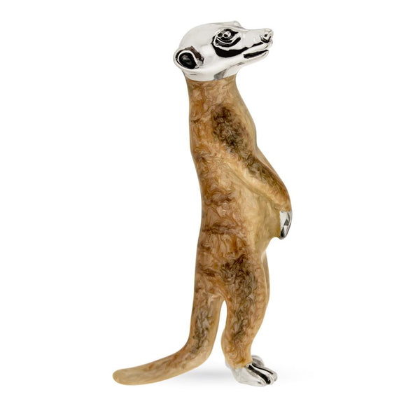 Saturno Silver & Enamel Meerkat