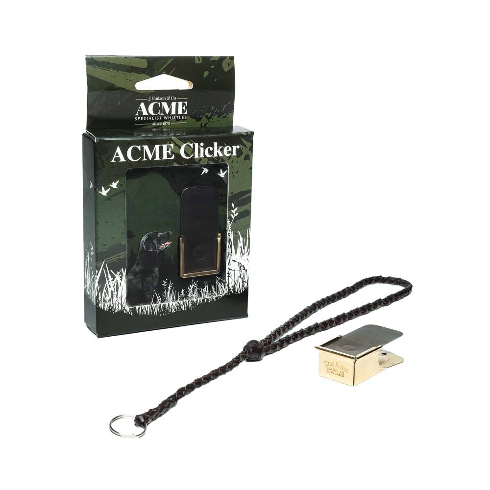 ACME Clicker with Leather Lanyard (Polished Brass)