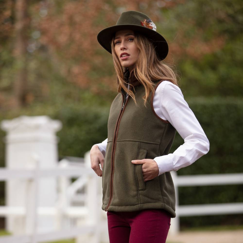 Alan Paine Ladies Fleece Gilet with Zip Pockets