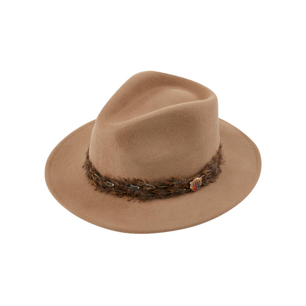 Alan Paine Mink Fedora with Feather Band