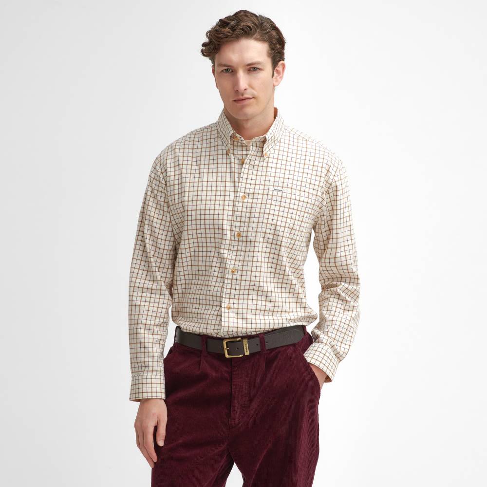 Barbour Bank Tattersall Regular Men's Shirt (Merlot)