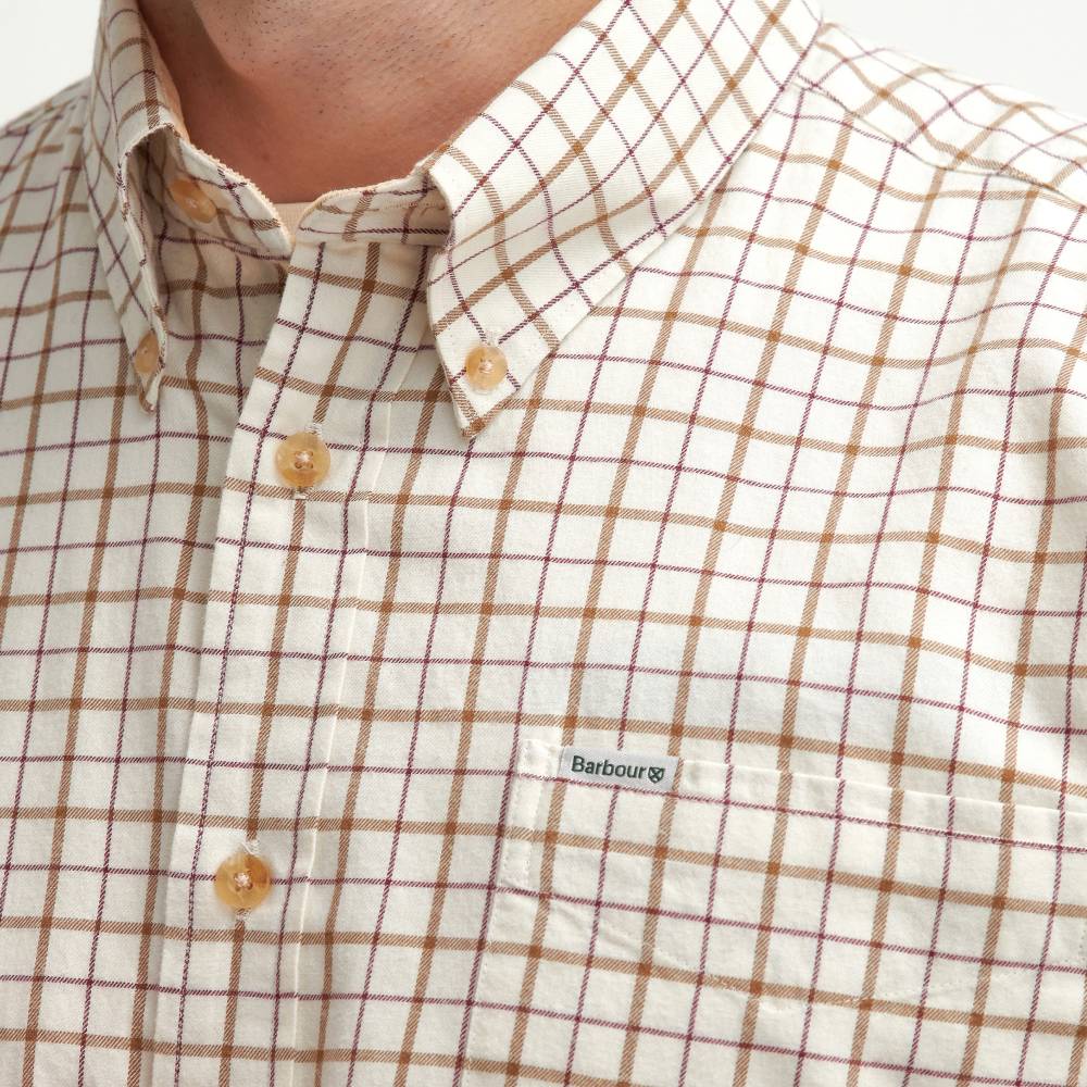 Barbour Bank Tattersall Regular Men's Shirt (Merlot)