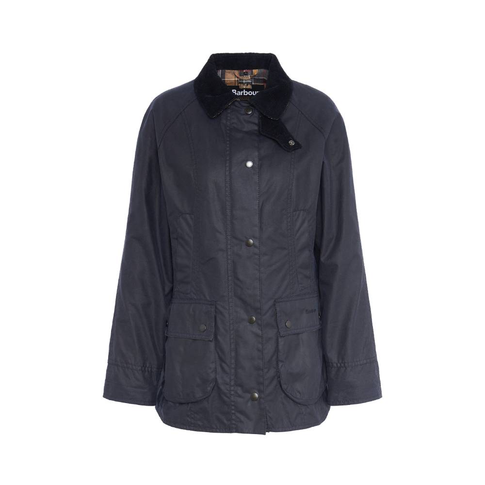 Barbour Beadnell Ladies Wax Jacket (Navy)
