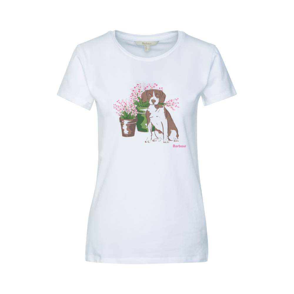 Women's Cotton T-Shirt with Dog Graphic