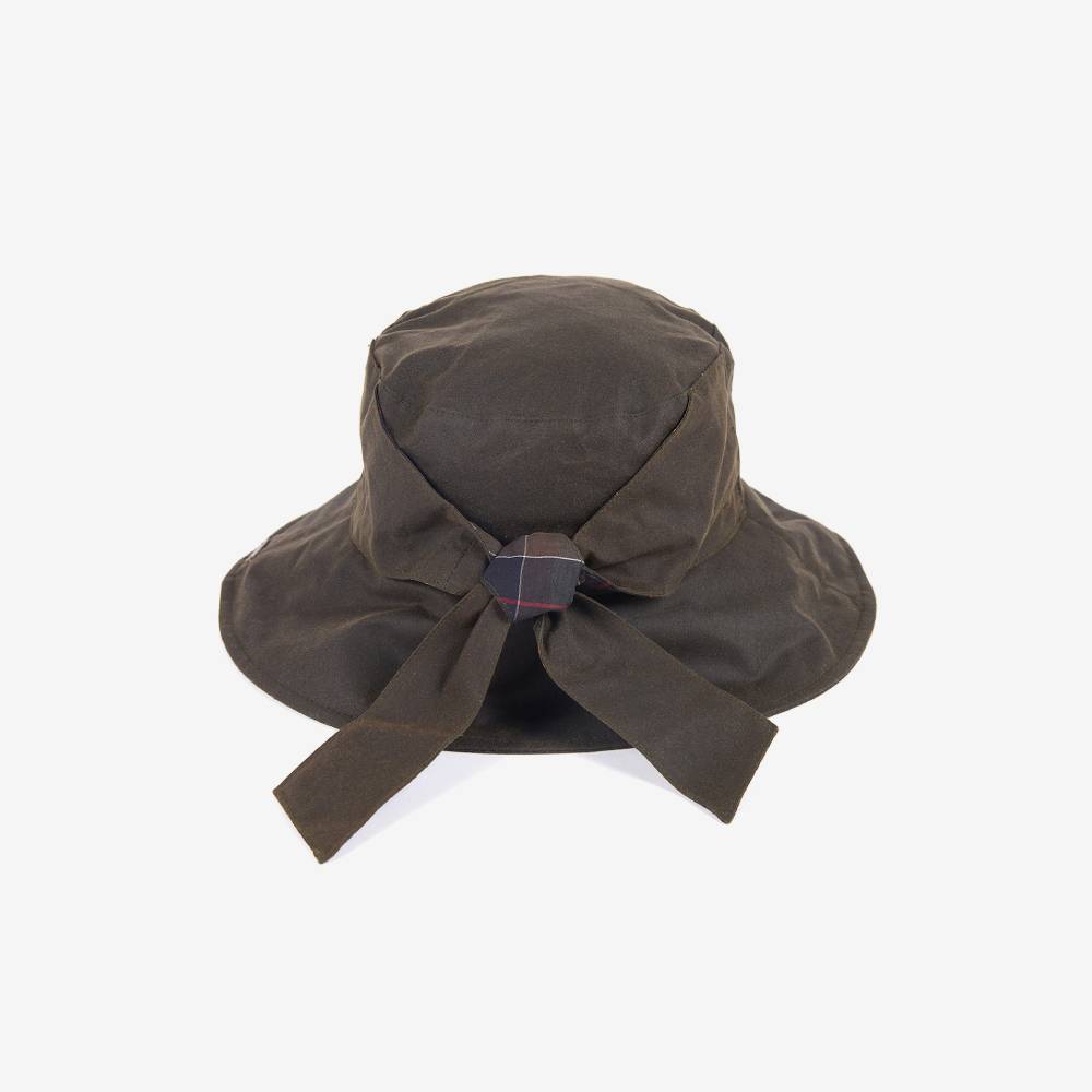 Olive Barbour Wax Hat for Ladies